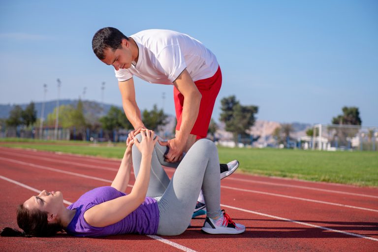 sports injury physio Sherwood Park helping an athlete recover from a sports-related injury with personalized physiotherapy treatment.