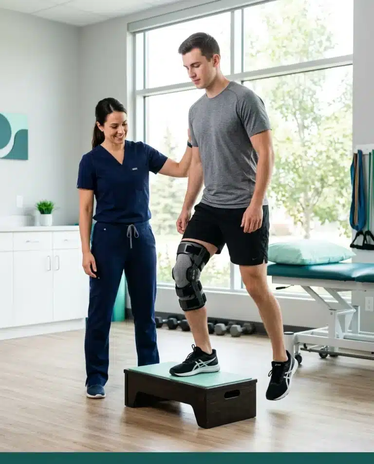 Knee and ACL injury physiotherapy Sherwood Park for knee recovery, strength, and mobility